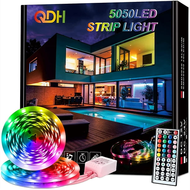 Details about / 20M LED Light Strips Bluetooth WIFI Remote RGB 5050 Decoration BackLight Lamps